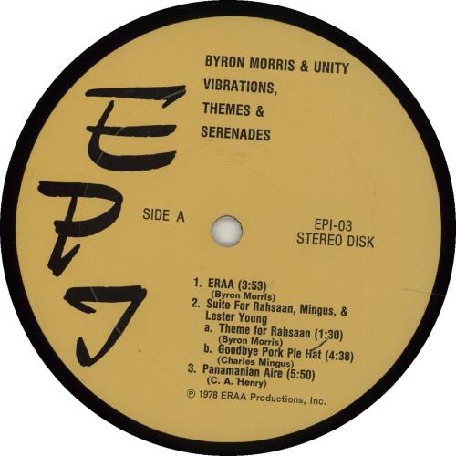 Byron Morris & Unity Vibrations, Themes & Serenades - 1st US